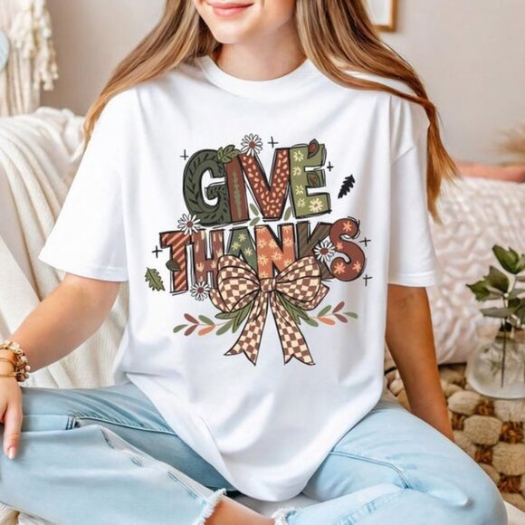 Tops - Thanksgiving Gift Tee, Thanksgiving Shirt, Fall Season Unisex Tee
